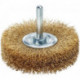 Brosse plate D. 80 mm tige 6 mm épaiss. de fil 0.2 mm laiton 12 mm 15 000 min-¹ 