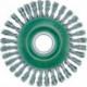 Brosse plate D. 115 mm perçage épaiss. de fil 0.5 mm acier inoxydable 6 mm 15 00 