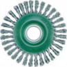 Brosse plate D. 115 mm perçage épaiss. de fil 0.5 mm acier inoxydable 6 mm 15 00 