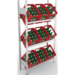 Étagère à emboîter H1850xl1000xP300mm étagère de base META 