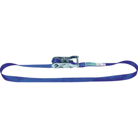 Sangle d'amarrage DIN EN 12195-2 longueur 4 m largeur 25 mm avec rochet LC U 1000 daN