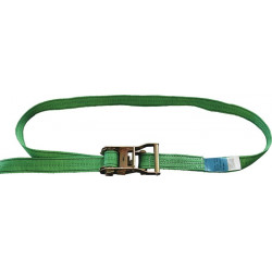 Sangle d'amarrage DIN 12195-2 longueur 6 m largeur 35 mm avec rochet LC U 2000 daN