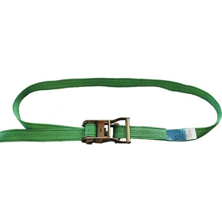 Sangle d'amarrage DIN 12195-2 longueur 8 m largeur 35 mm avec rochet LC U 2000 daN