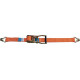 Sangle d'amarrage DIN EN 12195-2 longueur 6 m largeur 50 mm avec rochet + crochets pointu LC U 5000 daN