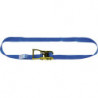 Sangle d'amarrage DIN EN 12195-2 longueur 8 m largeur 50 mm avec rochet LC U 5000 daN