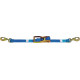 Sangle d'amarrage DIN EN 12195-2 longueur 6 m largeur 50 mm avec rochet + mousqueton LC U 4000 daN