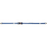 Sangle d'amarrage DIN EN 12195-2 longueur 4 m largeur 25 mm avec rochet + crochets pointu LC U 1000 daN