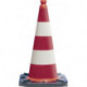 Cône de signalisation TL H.750mm testé BAST.2 bandes G.5.85 kg.45x45cm 