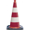 Cône de signalisation TL H.750mm testé BAST.2 bandes G.5.85 kg.45x45cm 