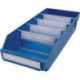 Boîte pour étagère L400xl180xH95mm bleue PP (Par 20)