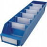 Boîte pour étagère L500xl120xH95mm bleue PP (Par 30)