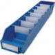 Boîte pour étagère L600xl120xH95mm bleue PP (Par 30)