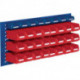 Jeu de boîtes de rangement ouvertes H450xl1000xP250mm tôle acier/polyéthyl. revê 