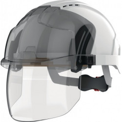 Casque d'escalade industriel EVO® VISTAshield® blanc/fumé ABS EN 397.EN 50365 JSP 