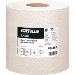 Rouleau de serviettes Katrin Basic M 300 1 couche blanc naturel L300env.mxl180en 