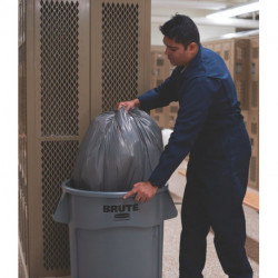 Fût polyvalent gris 121 l PE D. extérieur 560xH692 mm RUBBERMAID