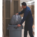 Fût polyvalent gris 121 l PE D. extérieur 560xH692 mm RUBBERMAID