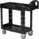 Table roulante 2 surf. de charg. L770xB420 mm noir capacité de charge 226 kg mon