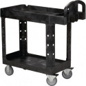 Table roulante 2 surf. de charg. L770xB420 mm noir capacité de charge 226 kg mon