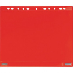 Pochette transparente magnétique l265xH315mm rouge pour format DIN A4 TARIFOLD 