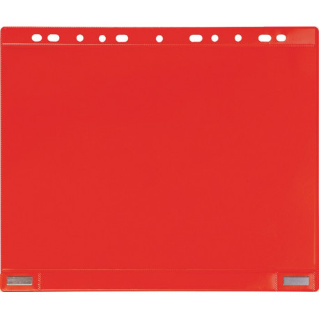 Pochette transparente magnétique l265xH315mm rouge pour format DIN A4 TARIFOLD 