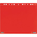 Pochette transparente magnétique l265xH315mm rouge pour format DIN A4 TARIFOLD 