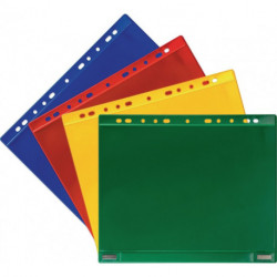 Pochette transparente magnétique l265xH315mm verte pour format DIN A4 TARIFOLD 