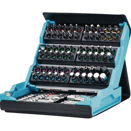 Assortiment d'embouts SmartCase 2200SC-3 96 pièces fente/PH/PZD/TX/TX avec emboîtement/hexagone interne. HAZET 