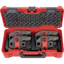 Jeu de mâchoires de pressage 32 kN larg.nom.15-18-22-28 mm type SV ROTHENBERGER 