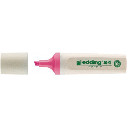 Surligneur 24 EcoLine rose graduation 2-5 mm pointe biseautée EDDING (Par 10)