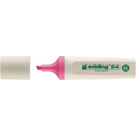 Surligneur 24 EcoLine rose graduation 2-5 mm pointe biseautée EDDING (Par 10)