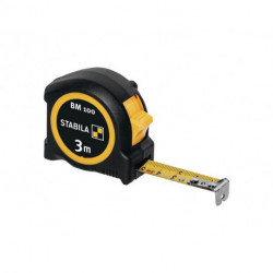 Mètre ruban de poche BM 100 L.3m l.16mm mm/mm EG II Clip métal ABS/TPE STABILA 