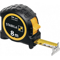 Mètre ruban de poche BM 300 L.8m l.27mm mm/mm Echelle EG II PC-ABS/TPE 1000 