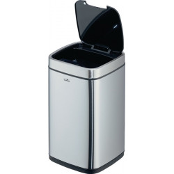 Poubelle NO TOUCH 12L 12 l H430mm acier inoxydable / plastique mét. argent DURAB 