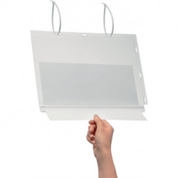 Pochette à affiches l263xH340 mm DIN A4 avec collier de câblage transparent DURA 