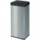 Poubelle H770xl340xP260 mm 52 l argent HAILO