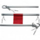Tige de remorquage acier / métal L1.8xl65xH53mm poids 4.26 kg argent 
