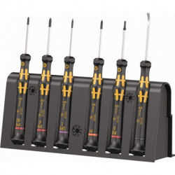 Jeu de tournevis de mécan. de précision Kraftform Micro 6 ESD 6 pièces WERA 