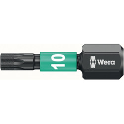 Embout IMPAKTOR DC T10 longueur 25 mm 1/4 po. C6.3 Impacteur. DC boîte de 10 emb 