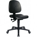 Chaise d’atelier pivotante TEC 40 roulettes mousse de polyuréthane noire 410-540 