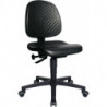 Chaise d’atelier pivotante TEC 40 roulettes mousse de polyuréthane noire 410-540 