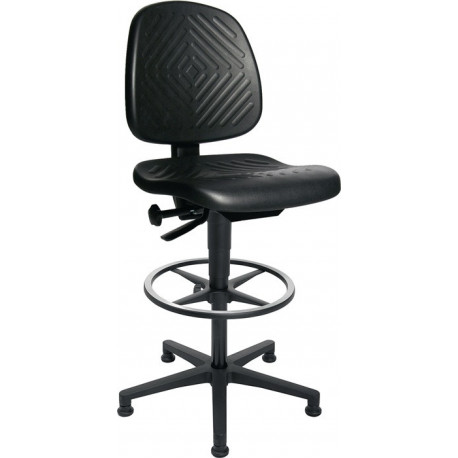 Chaise d’atelier pivotante TEC 40 Counter patins de sol + anneau de pied mousse 