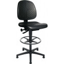 Chaise d’atelier pivotante TEC 40 Counter patins de sol + anneau de pied mousse 