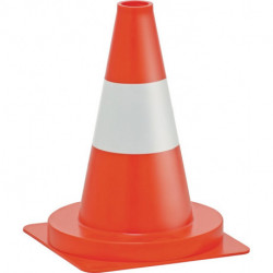 Cône de signalisation hauteur 305 mm empilable poids 0.4 kg. 23 x 23 cm (Par 25)