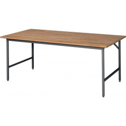 Table de travail l2000xP1000xH800-850mm plateau trav.hêtre massif. épaiss.25 mm 