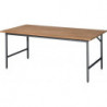 Table de travail l2000xP1000xH800-850mm plateau trav.hêtre massif. épaiss.25 mm 