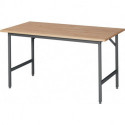 Table de travail l1500xP800xH800-850mm plateau trav.hêtre massif. épaiss.25 mm c 
