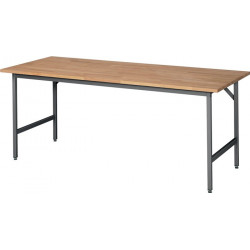 Table de travail l2000xP800xH800-850mm plateau trav.hêtre massif. épaiss.25 mm c 