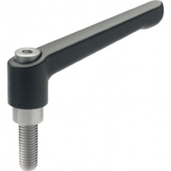 Levier de serrage réglable GN 300.1 d1 M 12 mm l1 92 mm l2 40 mm filetage extéri 
