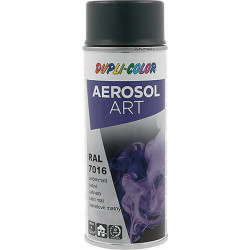 Bombe de peinture de couleur AEROSOL Art gris anthracite satiné RAL 7016 400 ml (Par 6)